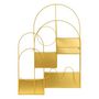 Voir la diapositive 2 : ATMOSPHERA Étagère Murale Arche en Métal  Tina  60cm Doré