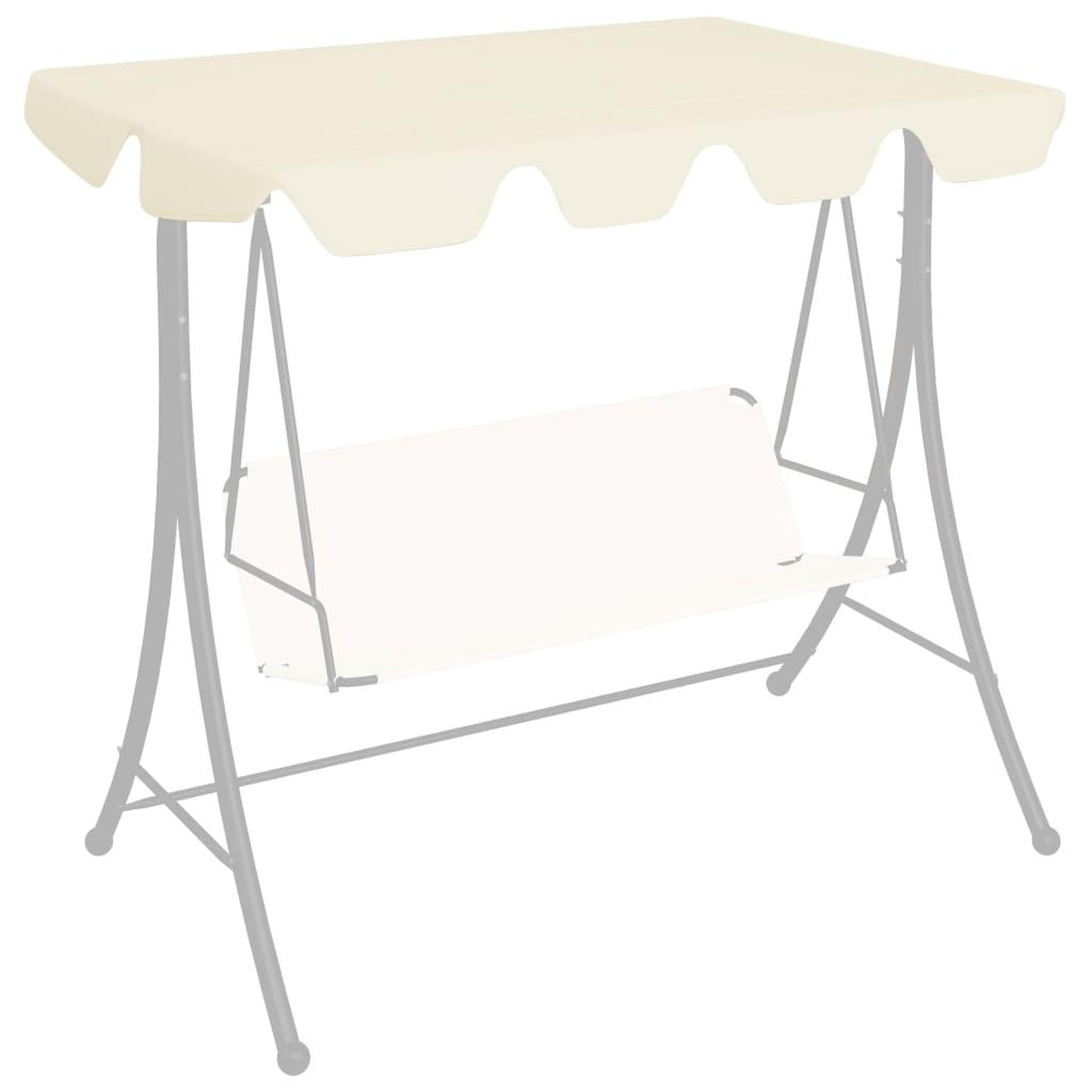 Voir la diapositive 1 : VIDAXL Toit de rechange de balançoire creme 188/168x145/110 cm