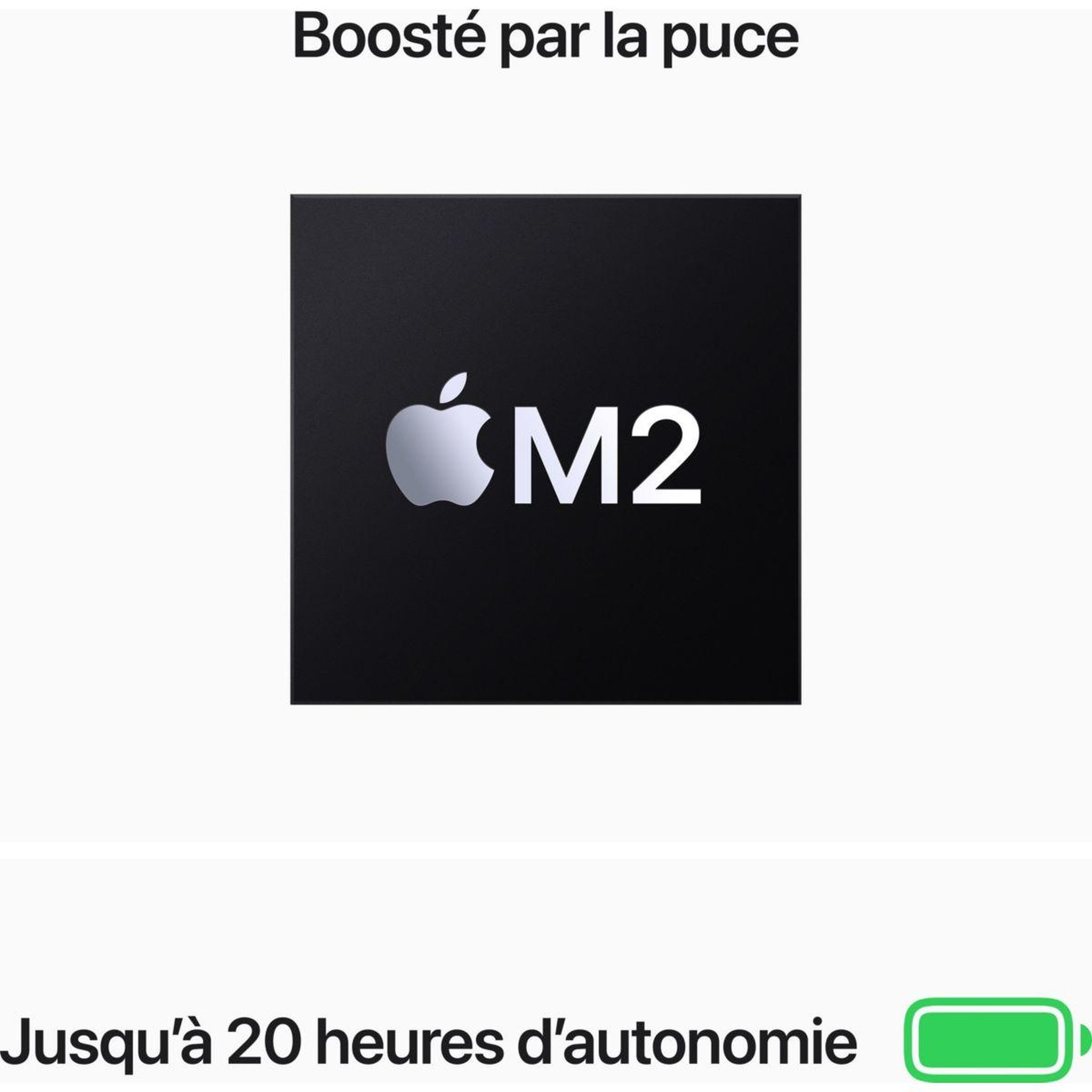 Voir la diapositive 3 : APPLE Ordinateur Apple Pro 13' M2 8Go RAM 512Go SSD Argent