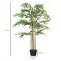 Voir la diapositive 3 : OUTSUNNY Bambou artificiel 4 pieds H. 1,15 m 730 feuilles denses réalistes pot inclus noir vert