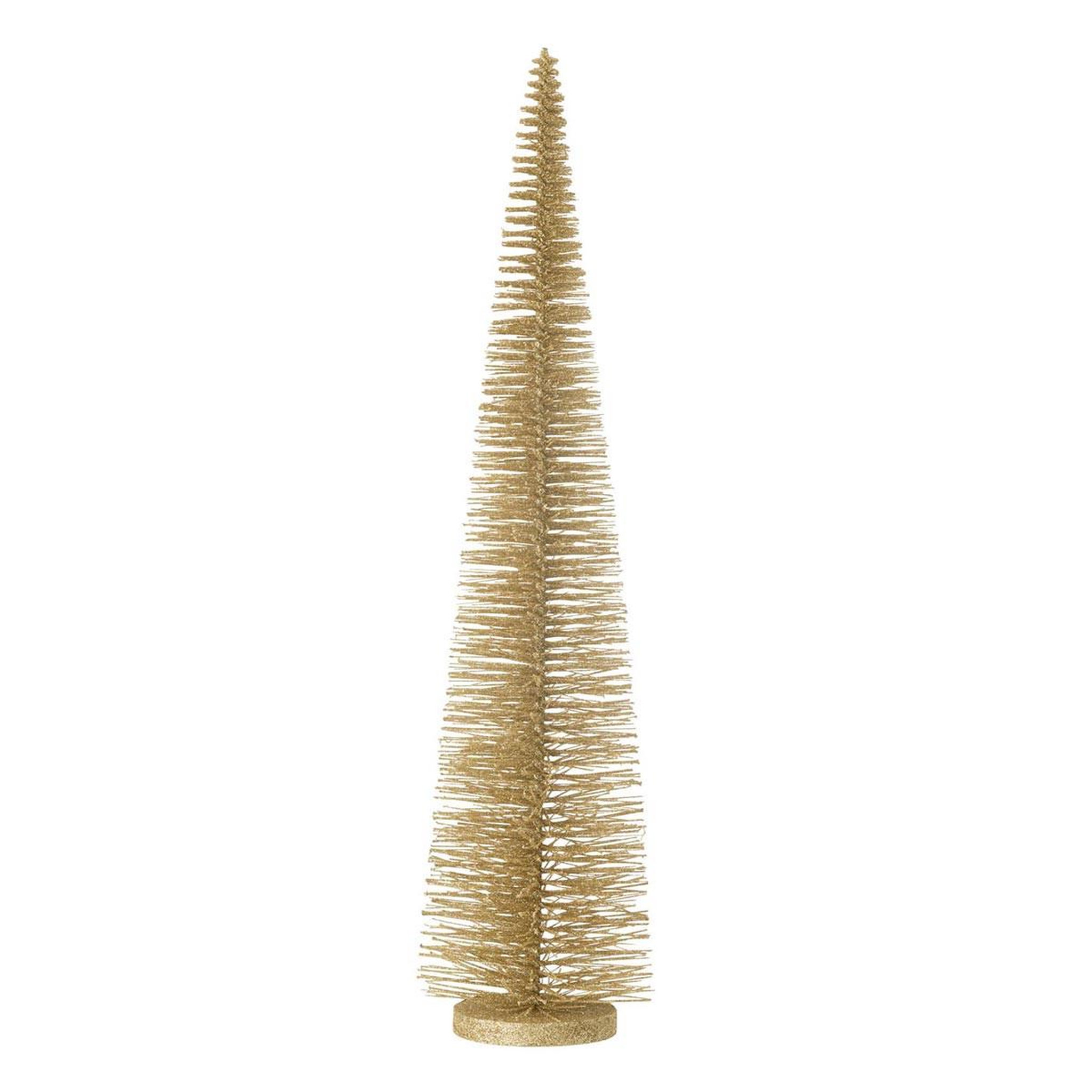 J-LINE Sapin de noël déco pailleté  josh  61cm doré clair