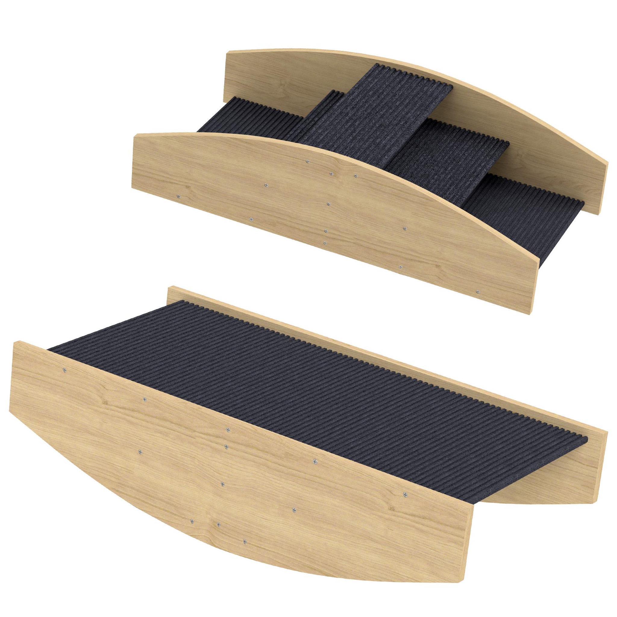Voir la diapositive 5 : PAWHUT Bascule chien agility réversible escalier 2 en 1 bois