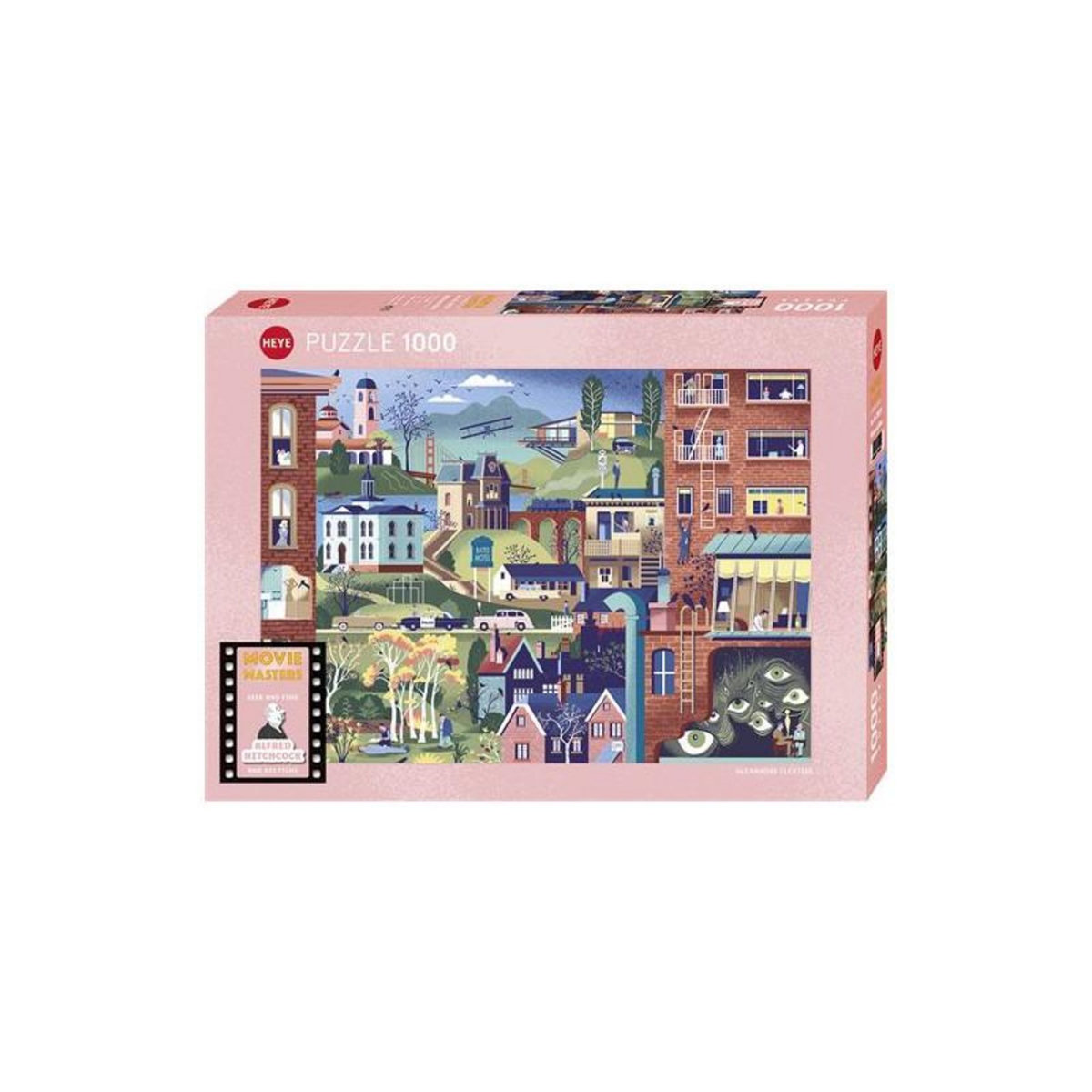Heye Puzzle 1000 pièces Heye Movie Masters Hitchcock