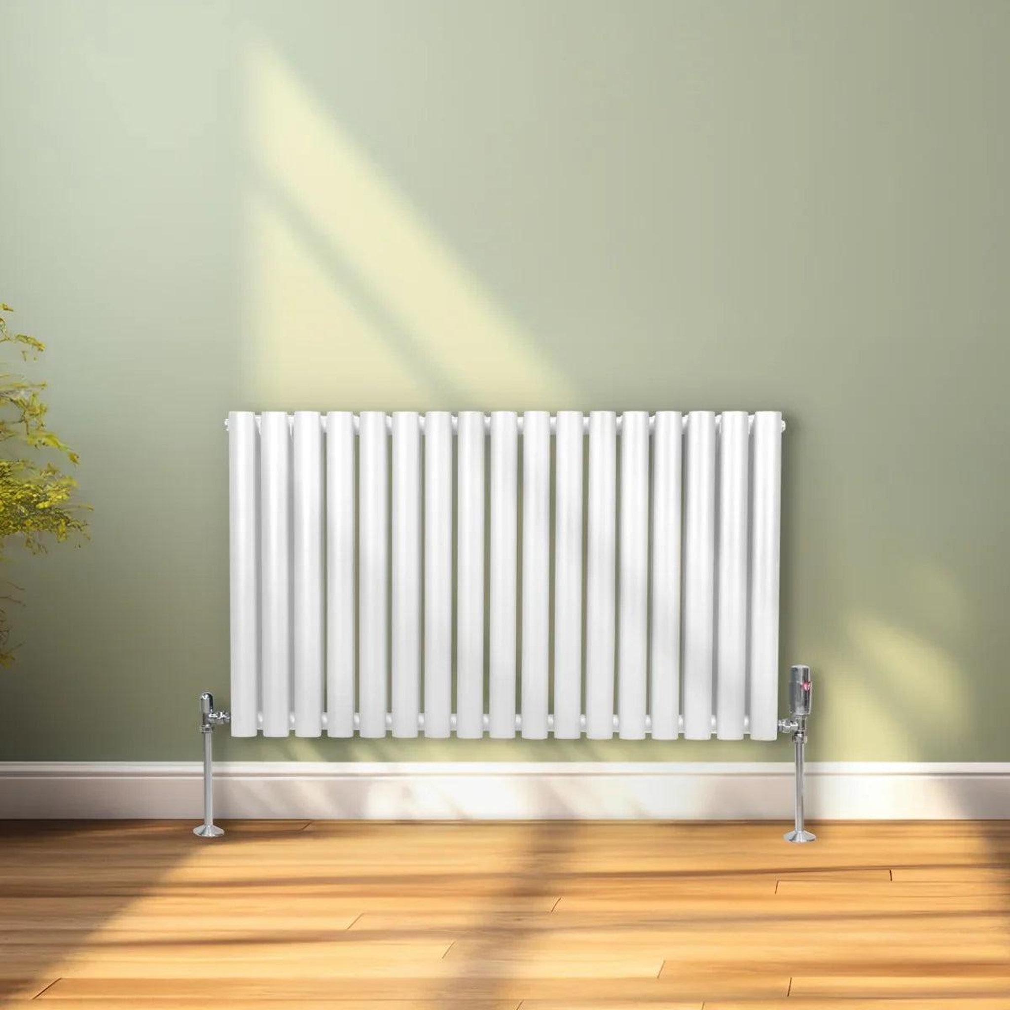 Voir la diapositive 4 : MONSTERSHOP Radiateur à colonnes ovales & robinet, 2 panneaux - 600 x 1020 mm