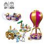 LEGO Disney Princess 43216 Le voyage enchanté des princesses, Jouet avec Mini-Poupées Cendrillon, Jasmine, Raiponce avec Cheval, Tapis volant