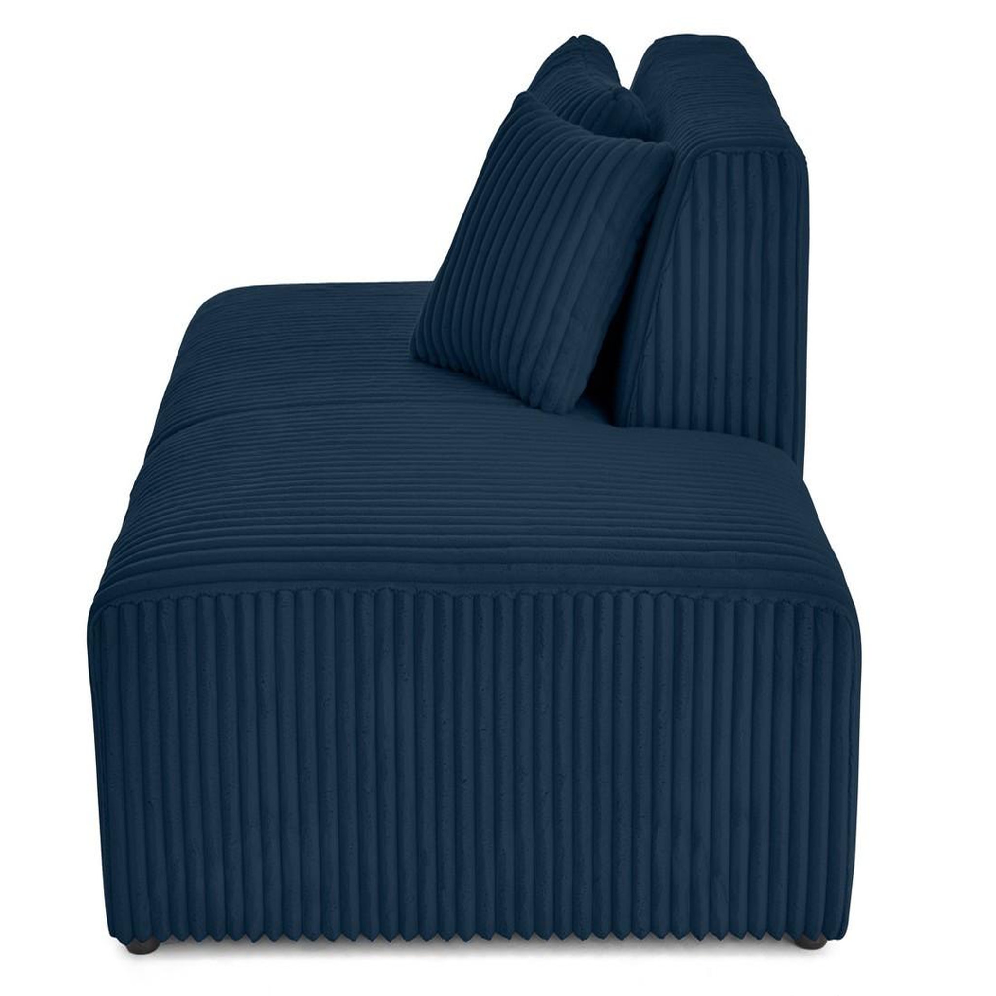Voir la diapositive 2 : LISA DESIGN Victoire - module d'assise droit en velours côtelé grosses côtes