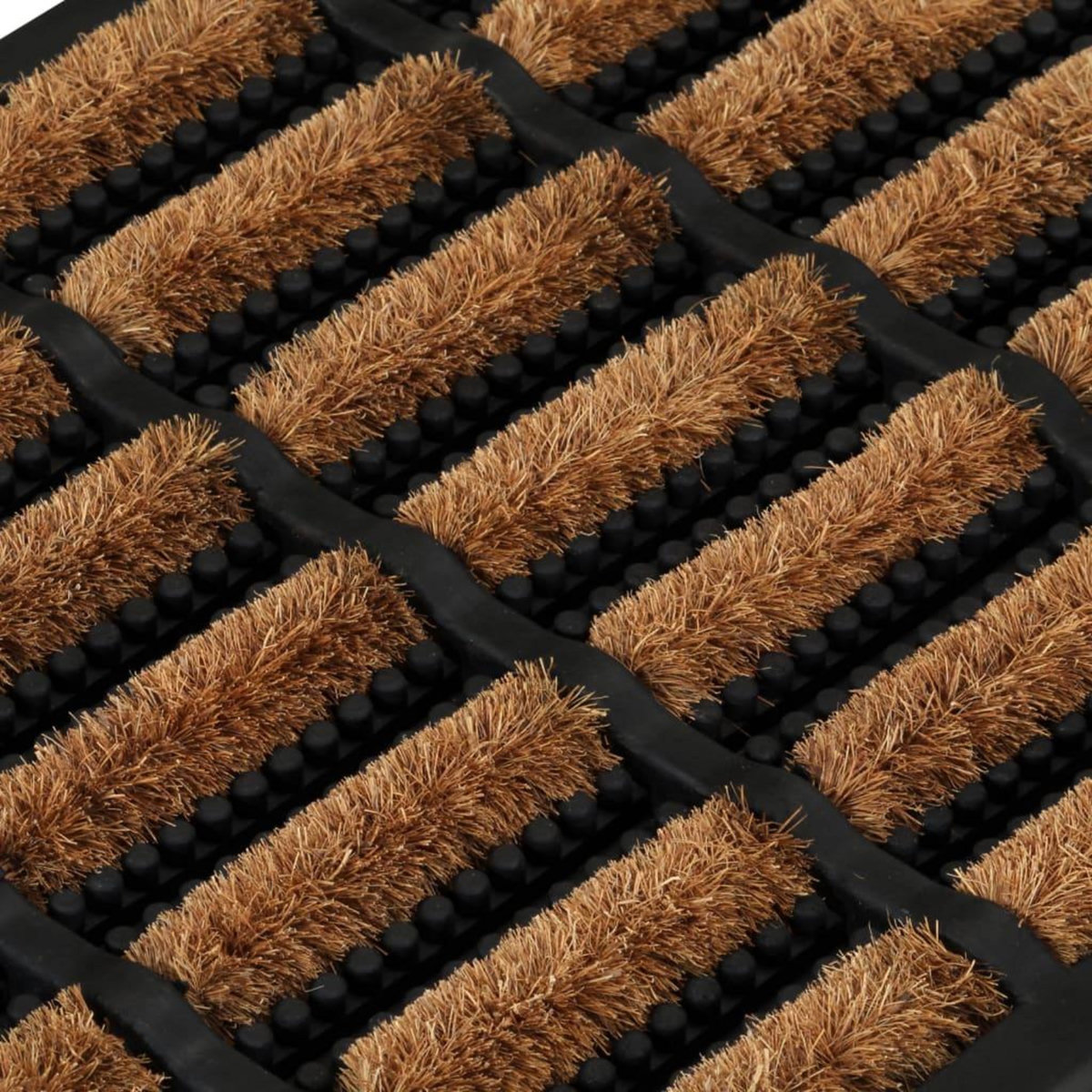 VIDAXL Paillasson rectangulaire 45x75 cm caoutchouc et fibre de coco