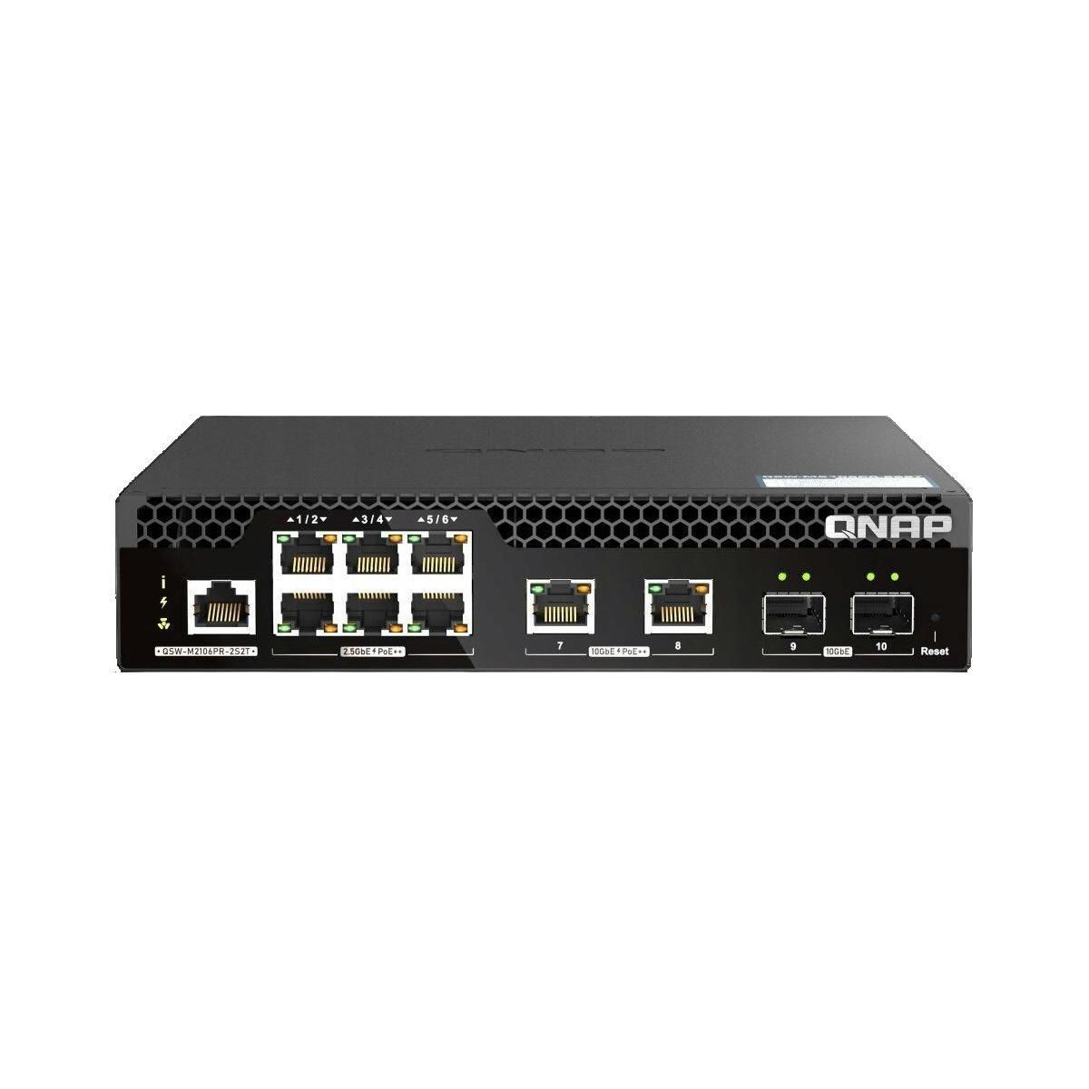 Qnap Commutateur réseau QNAP QSW-M2106PR-2S2T PoE 310 Watts