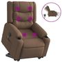 Voir la diapositive 4 : VIDAXL Fauteuil inclinable de massage electrique Marron Tissu