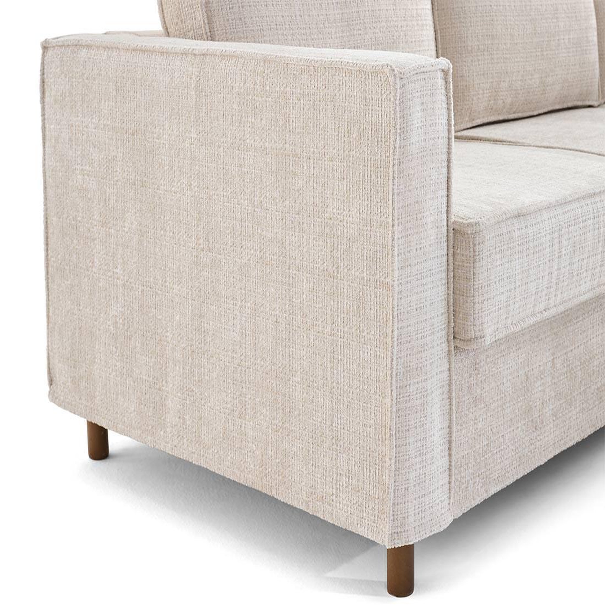 Voir la diapositive 6 : LISA DESIGN Jake - canapé déhoussable d'angle droit 5 places en velours texturé