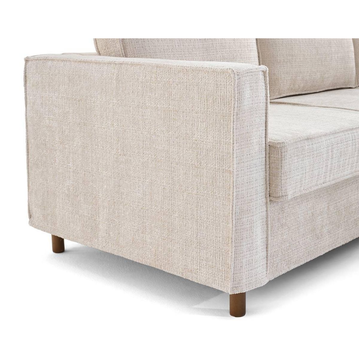 LISA DESIGN Jake - canapé déhoussable d'angle droit 5 places en velours texturé