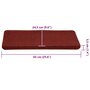 Voir la diapositive 6 : VIDAXL Tapis d'escalier auto-adhesifs 30 pcs rouge 65x24,5x3,5 cm