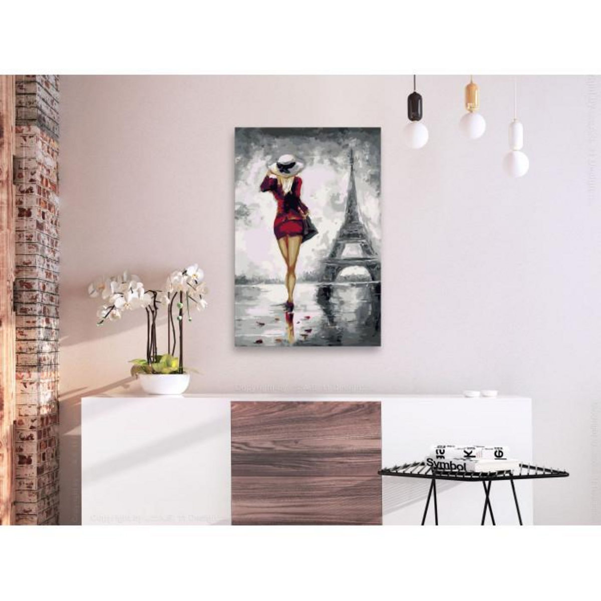 Paris Prix Tableau à Peindre Soi-Même  Parisienne  40x60cm