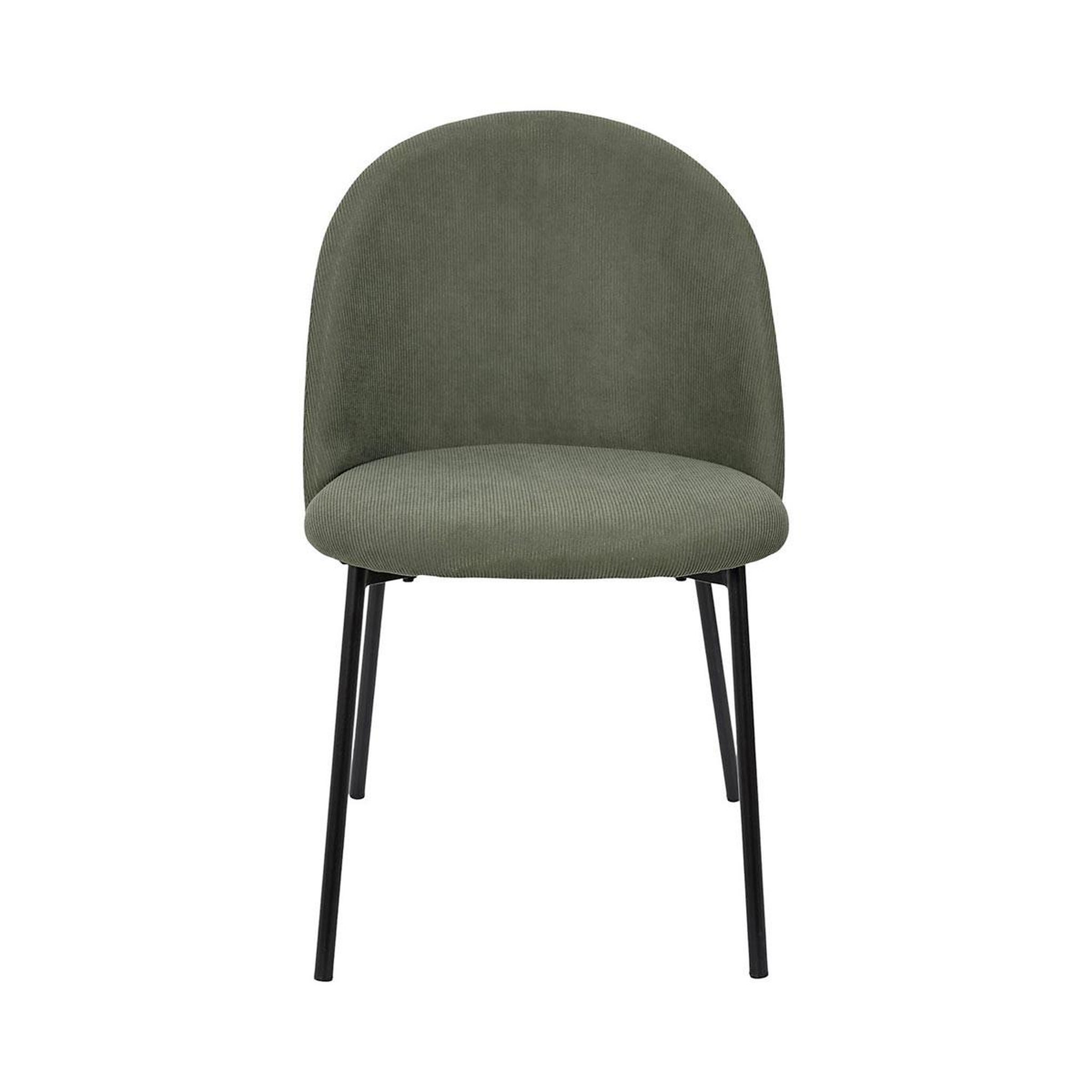 Voir la diapositive 2 : The Home Deco Factory Lot de 4 chaises côtelées arches  jules  78cm vert