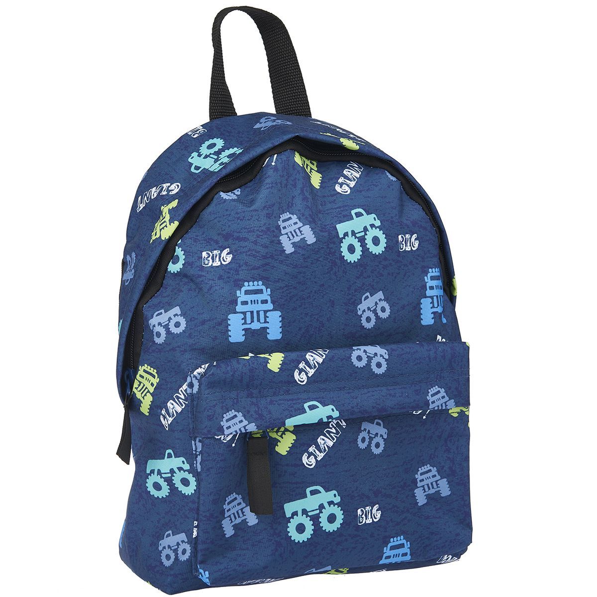 PRÊT Sac maternelle bleu motif MONSTER TRUCK