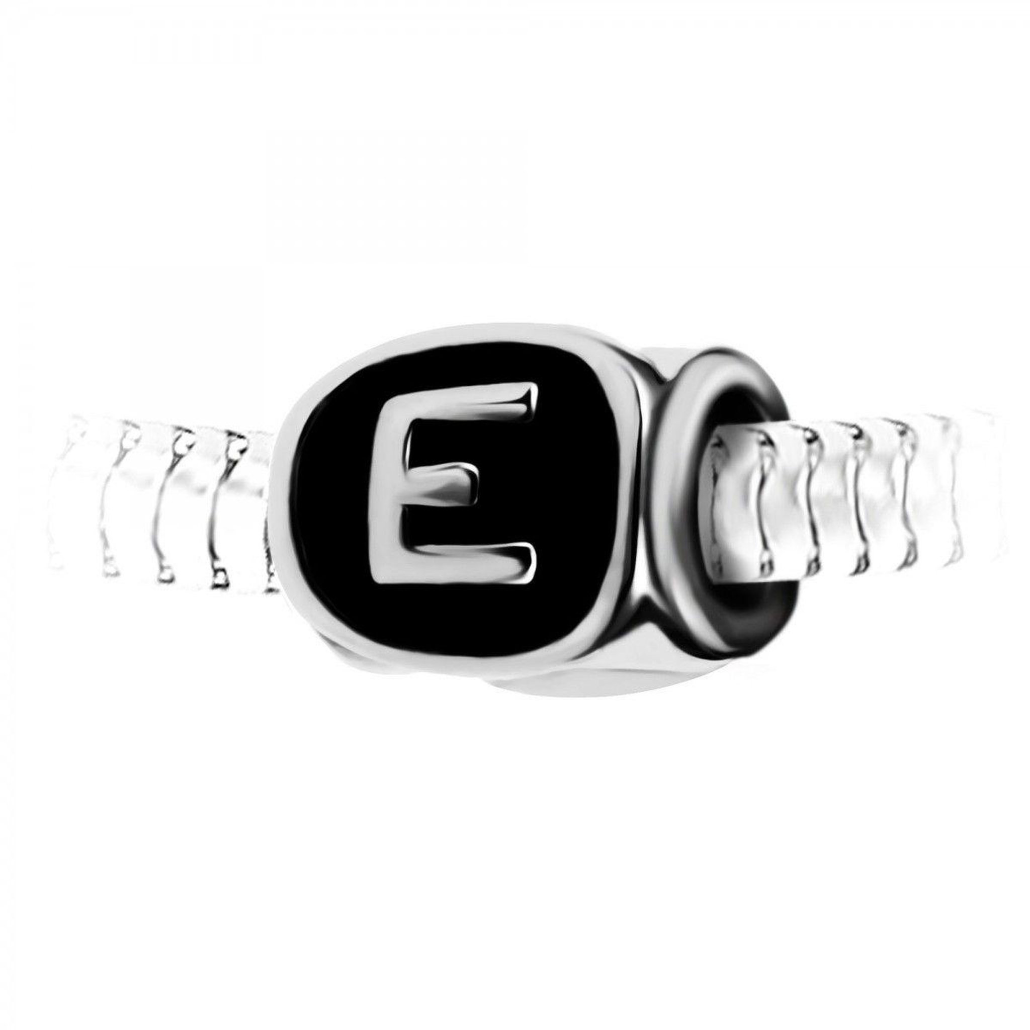 SC CRYSTAL Charm perle lettre E en acier par SC Crystal perle