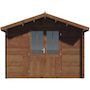 Voir la diapositive 4 : Habitat et Jardin Abri de jardin bois  traité autoclave marron  Montlaur  - 18,9 m² - 35 mm