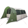 Voir la diapositive 3 : VIDAXL Tente familiale avec fenêtres tunnel verte pour 8 personnes, imperméable