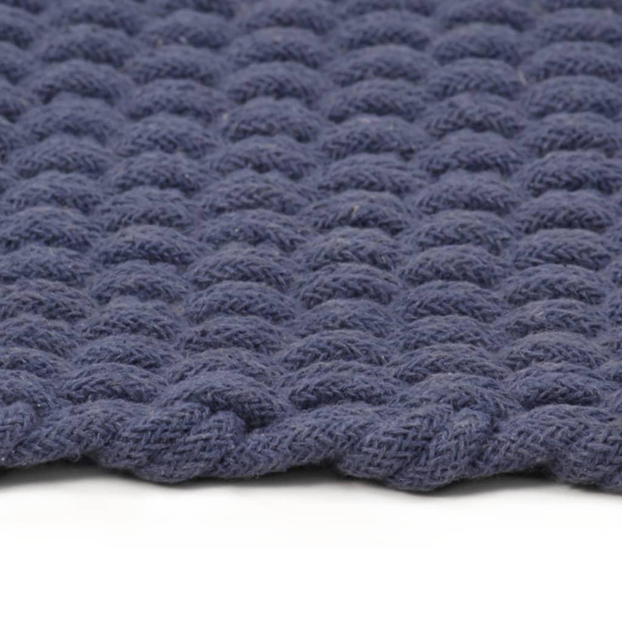 Voir la diapositive 3 : VIDAXL Tapis rectangulaire Bleu marine 160x230 cm Coton