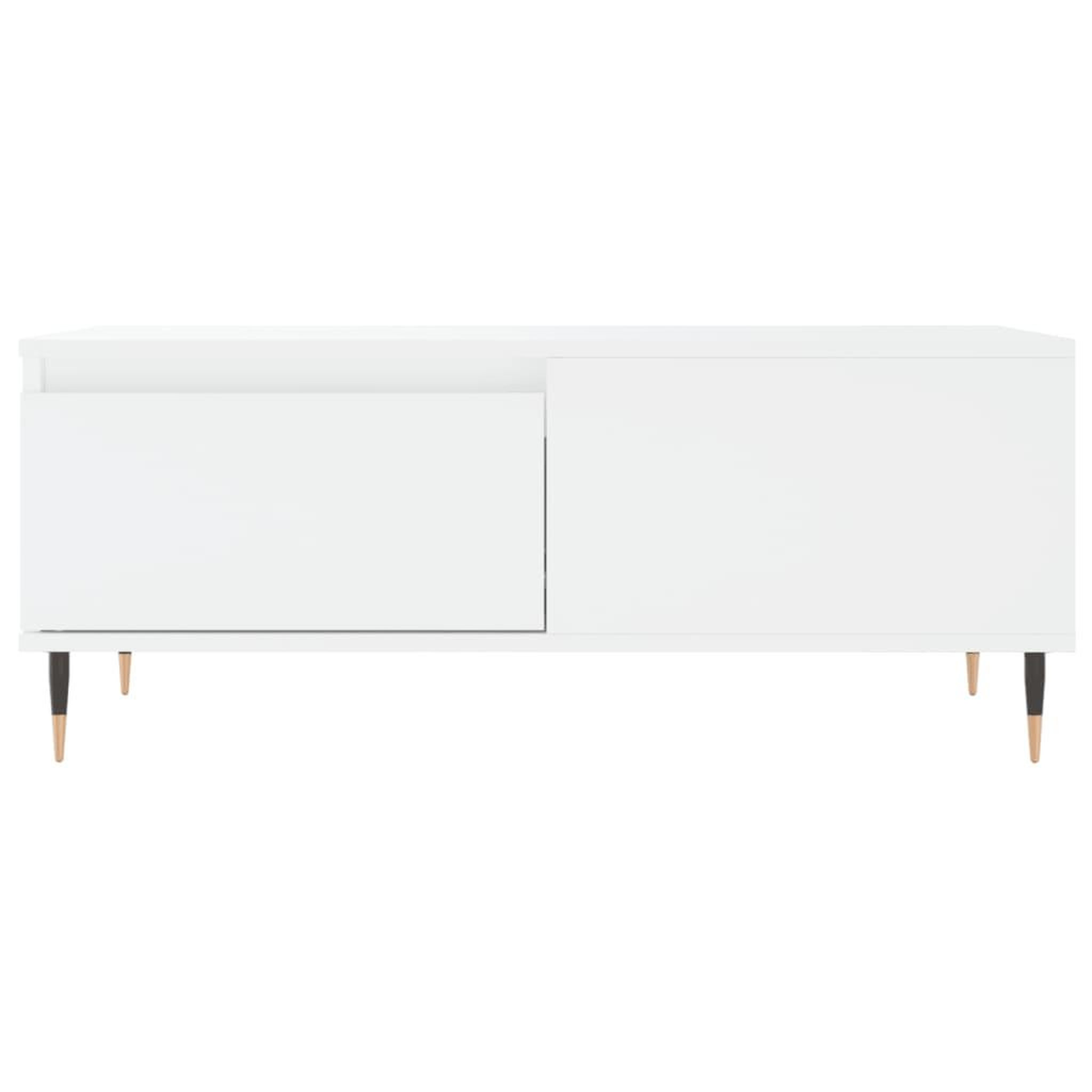 Voir la diapositive 5 : VIDAXL Table basse Blanc 90x50x36,5 cm Bois d'ingenierie