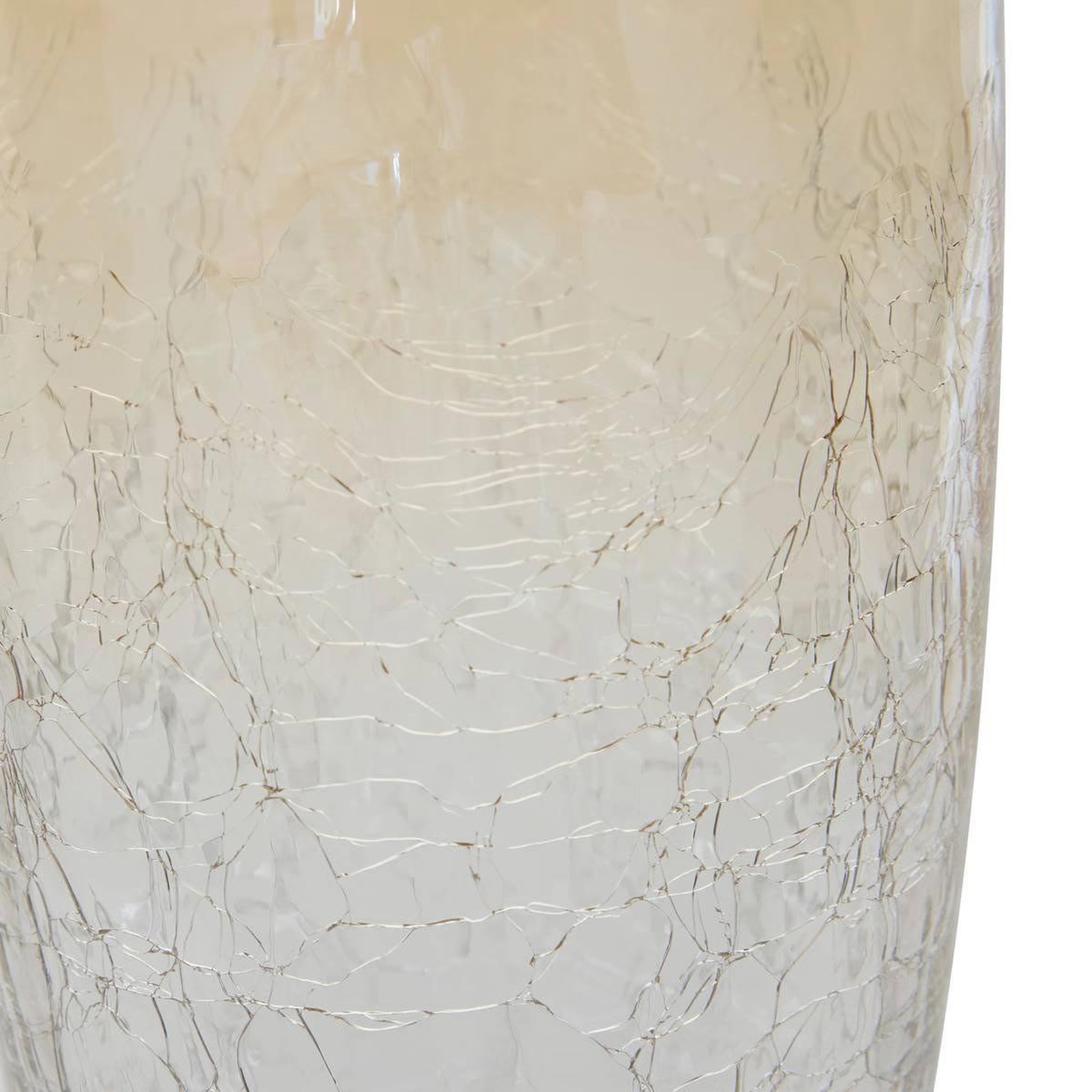Voir la diapositive 3 : ATMOSPHERA Vase en verre craquelé  alexis  40cm transparent