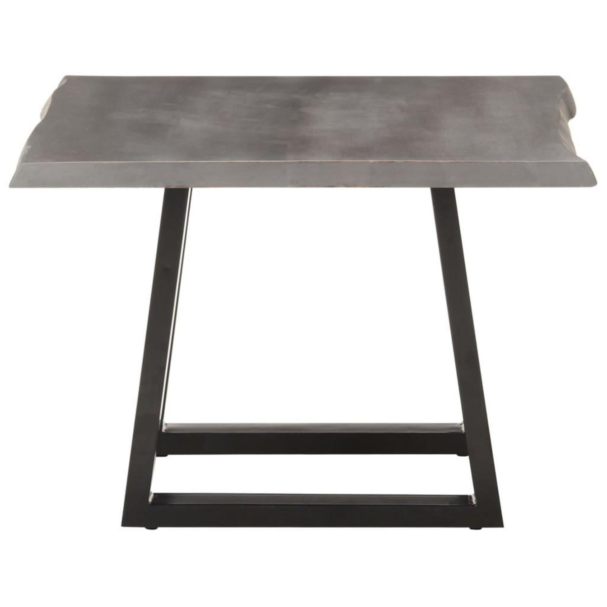 VIDAXL Table basse avec bord naturel 60x60x40 cm Bois d'acacia massif