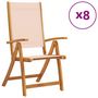 Voir la diapositive 2 : VIDAXL Chaises pliables de jardin lot de 8 bois d'acacia et textilene