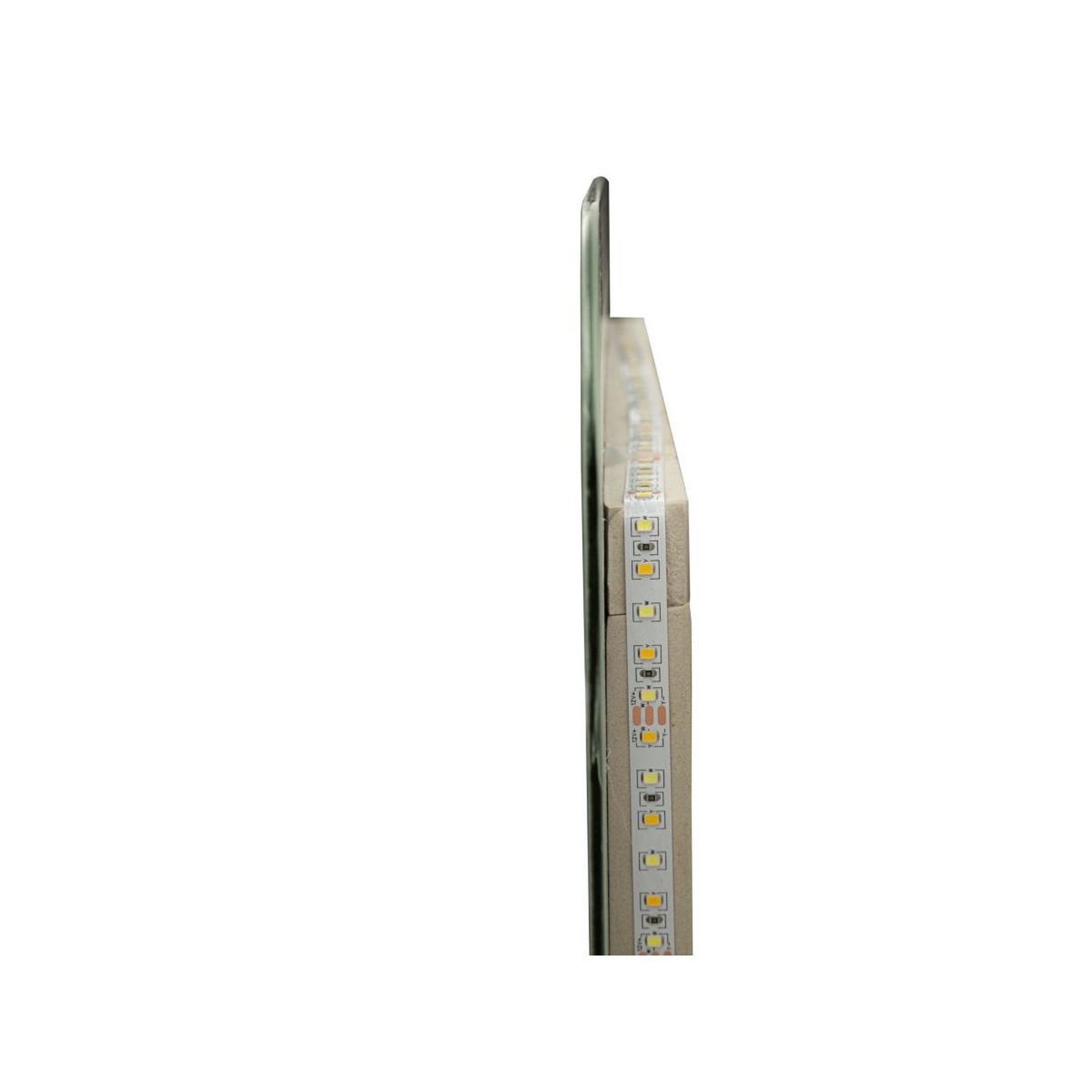 Voir la diapositive 2 : Paris Prix Miroir mural led  simple  80cm argent