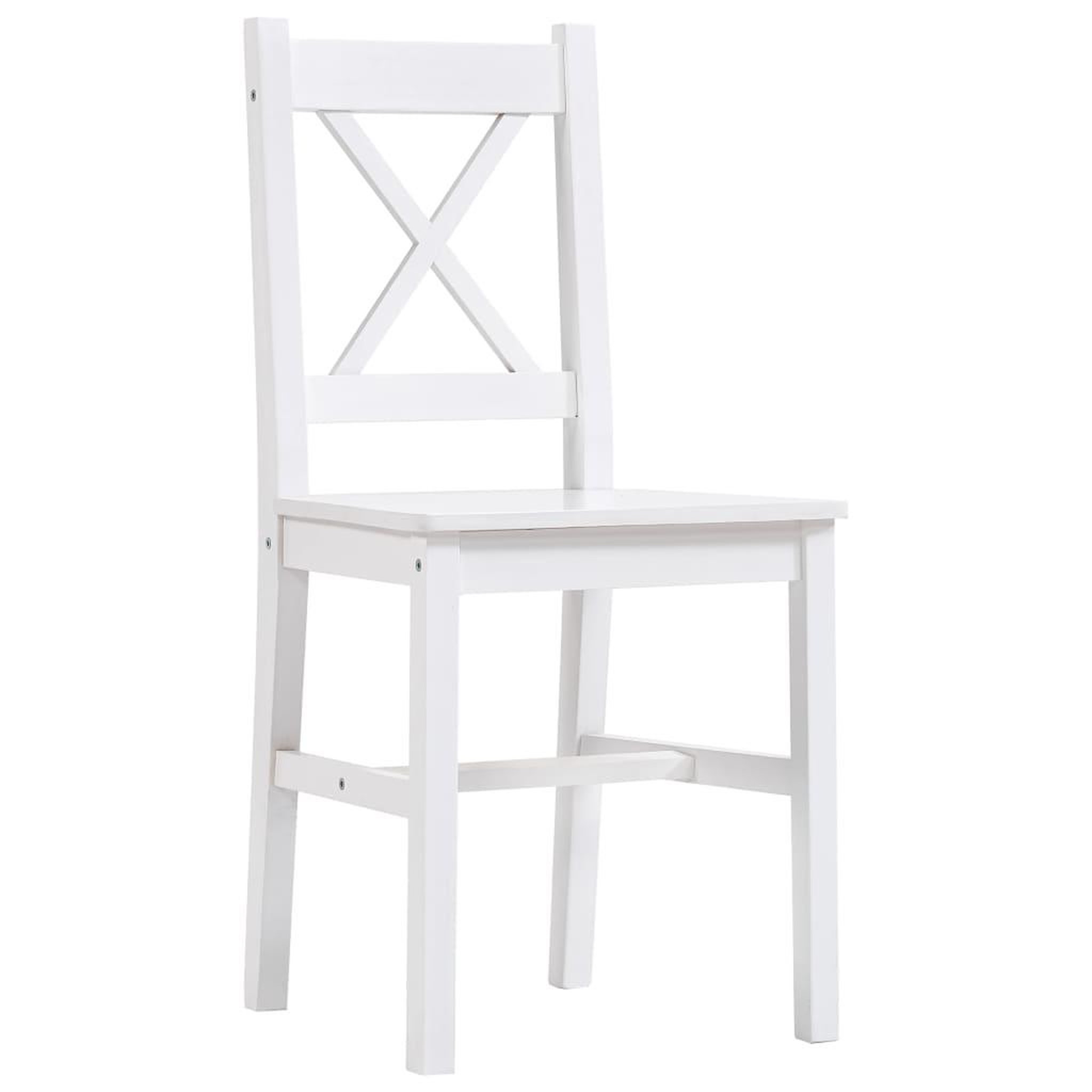 Voir la diapositive 5 : VIDAXL Ensemble de salle a manger 7 pcs Pinede Blanc