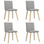 Voir la diapositive 2 : VIDAXL Chaises a manger lot de 4 gris nuage tissu