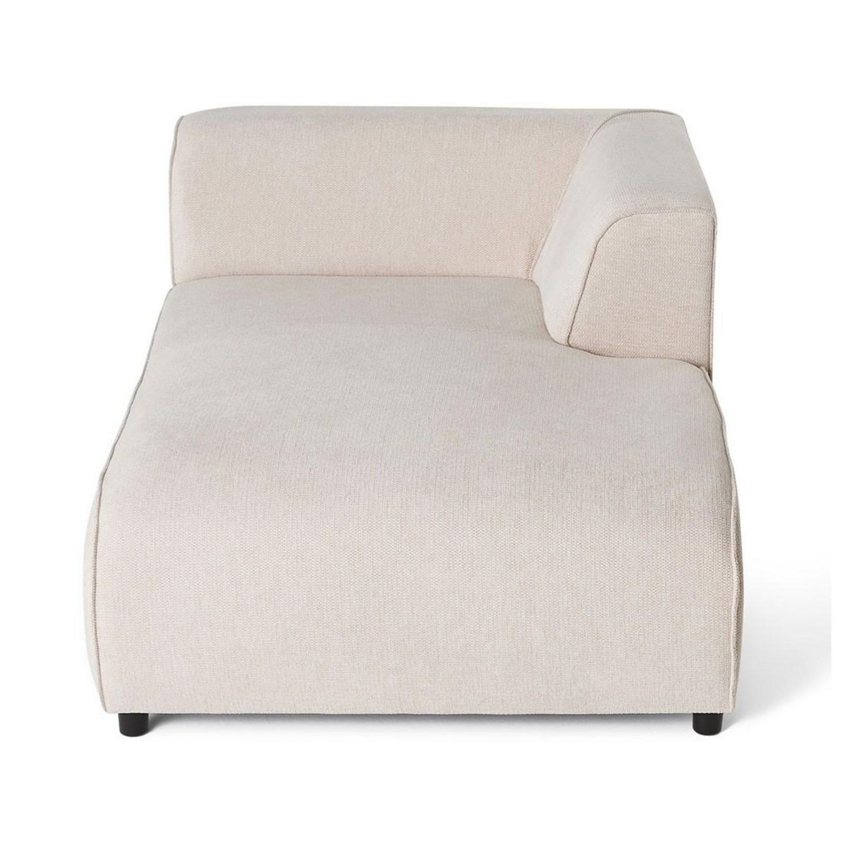 LISA DESIGN Suaro - module d'assise méridienne droit en tissu texturé