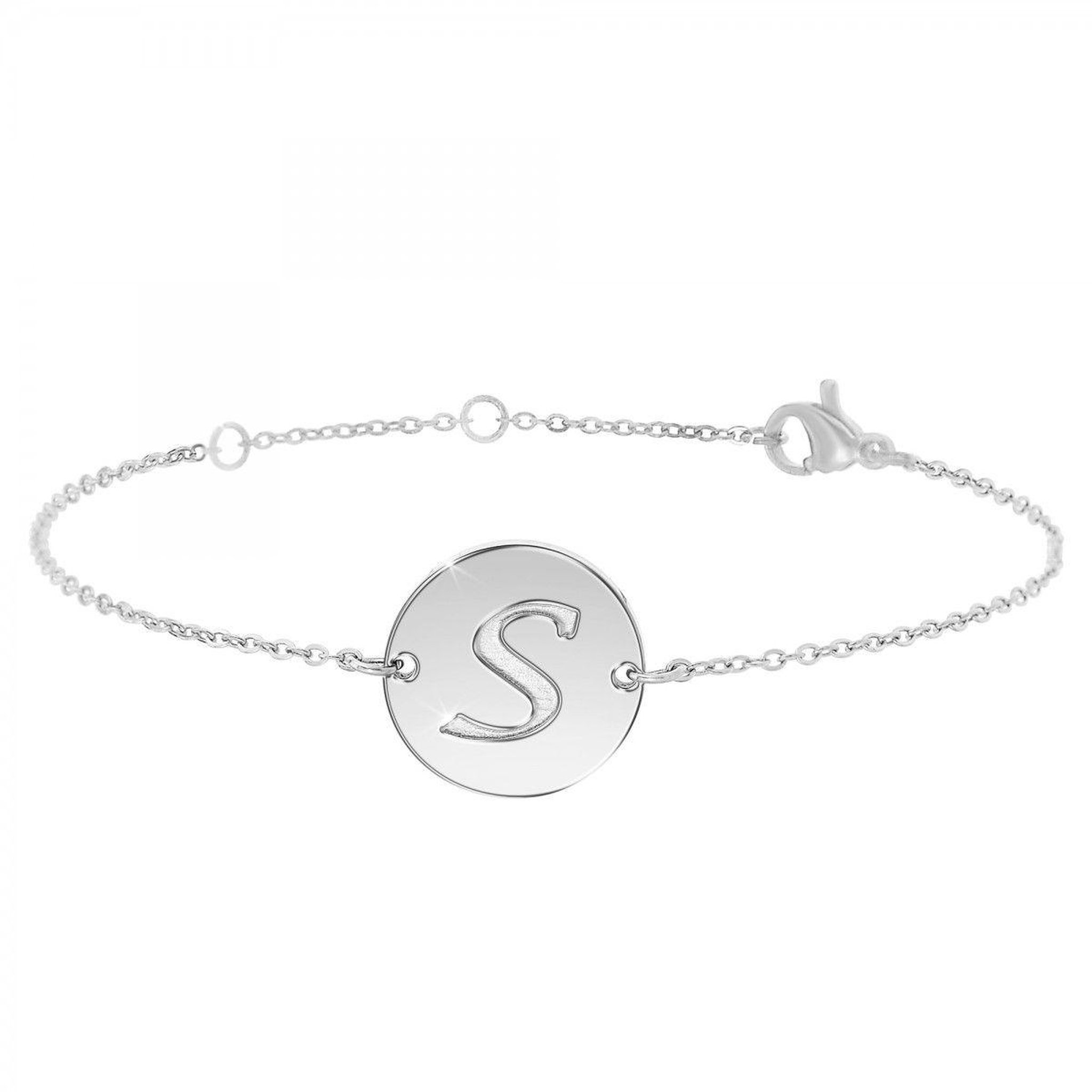 SC CRYSTAL Bracelet lettre S en acier inoxydable par SC Crystal