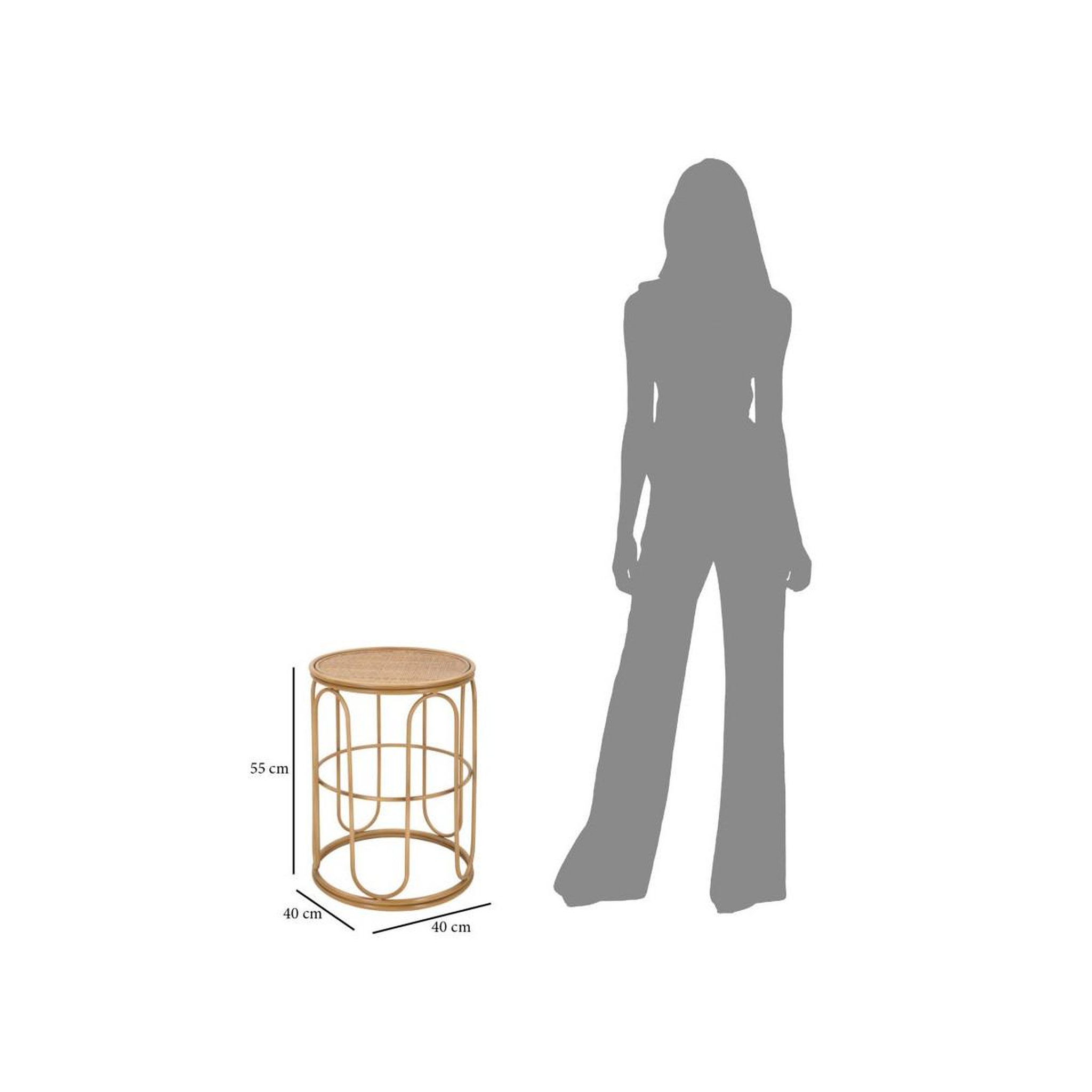 Voir la diapositive 6 : Paris Prix Table d'appoint design en rotin  samui  55cm naturel