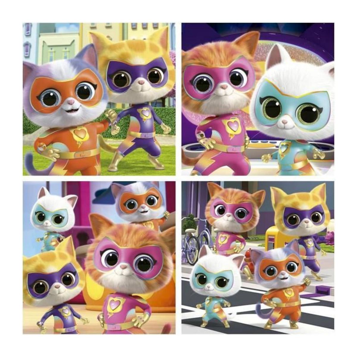 EDUCA Malette puzzles progressifs - EDUCA - SuperKitties - 12+16+20+25 pieces