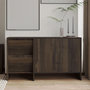 Voir la diapositive 3 : Habitat et Jardin Buffet en bois  Laris 130  - 130 x 44 x 82 cm - Marron