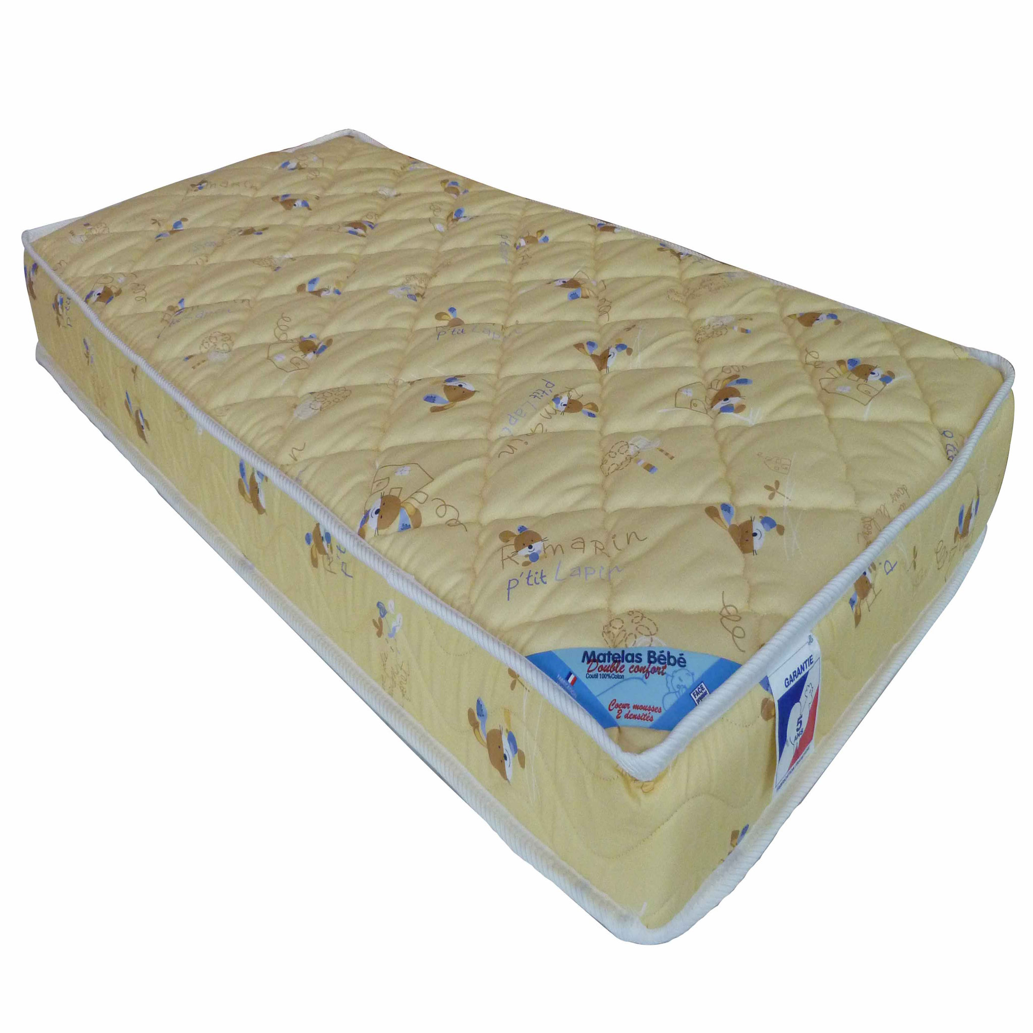 Voir la diapositive 1 : Matelas mousse bébé Bi Confort 70x140 cm BAPTISTE