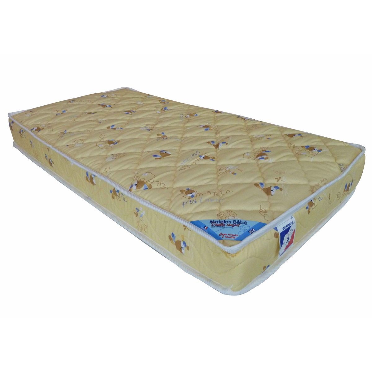 Matelas mousse bébé Bi Confort 70x140 cm BAPTISTE