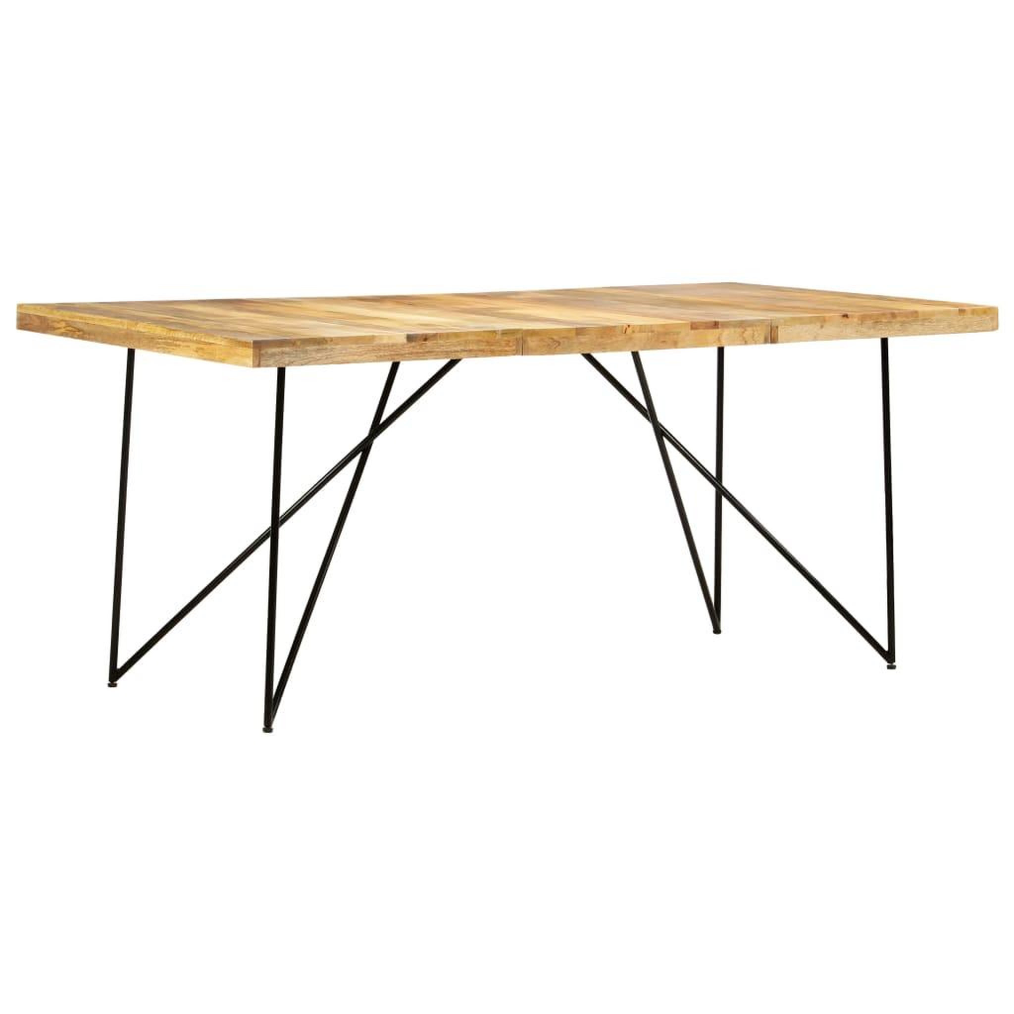 Voir la diapositive 1 : VIDAXL Table a manger 180x90x76 cm Bois de manguier massif