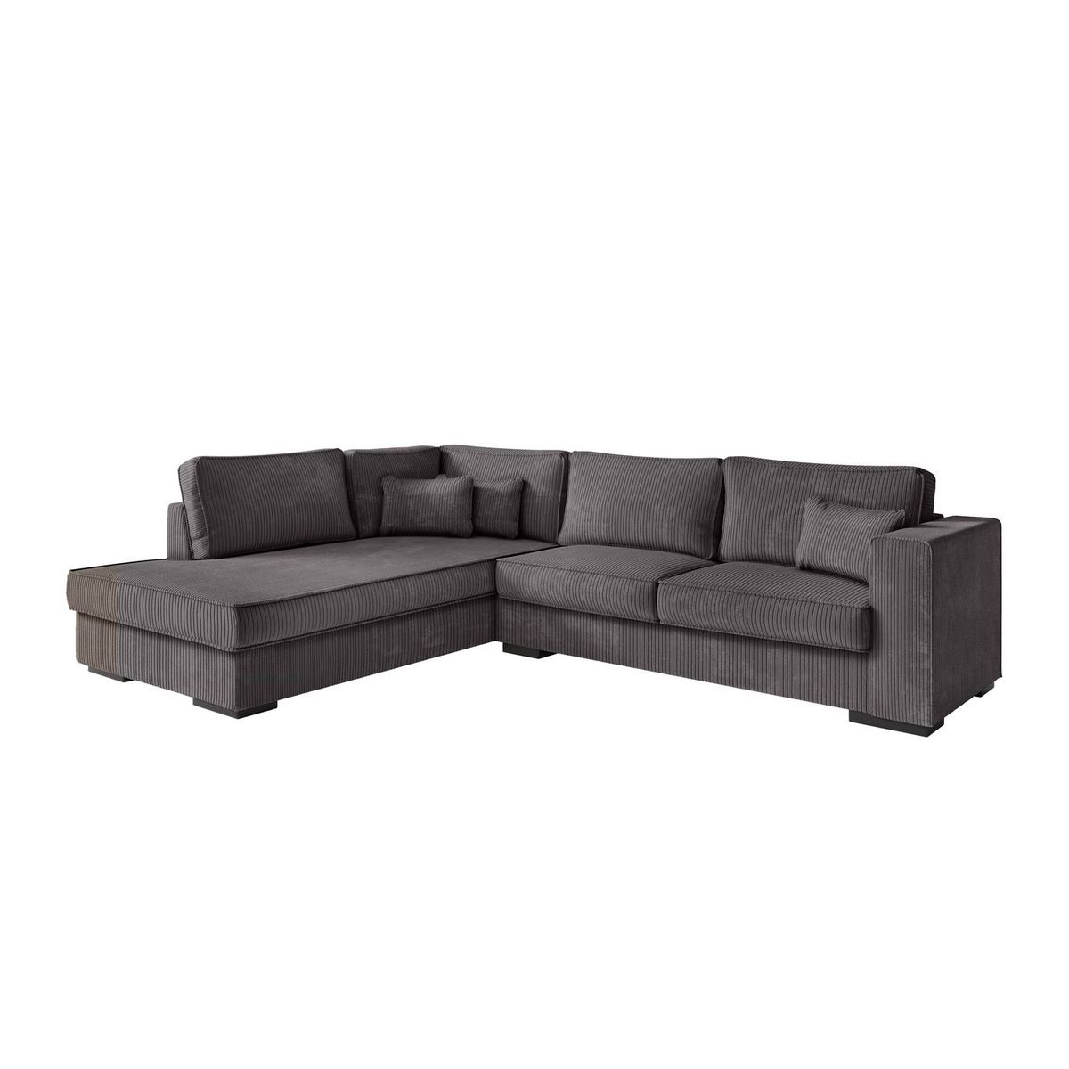 Canapé d'angle gauche 4 places velours cotelé  PENELOPE