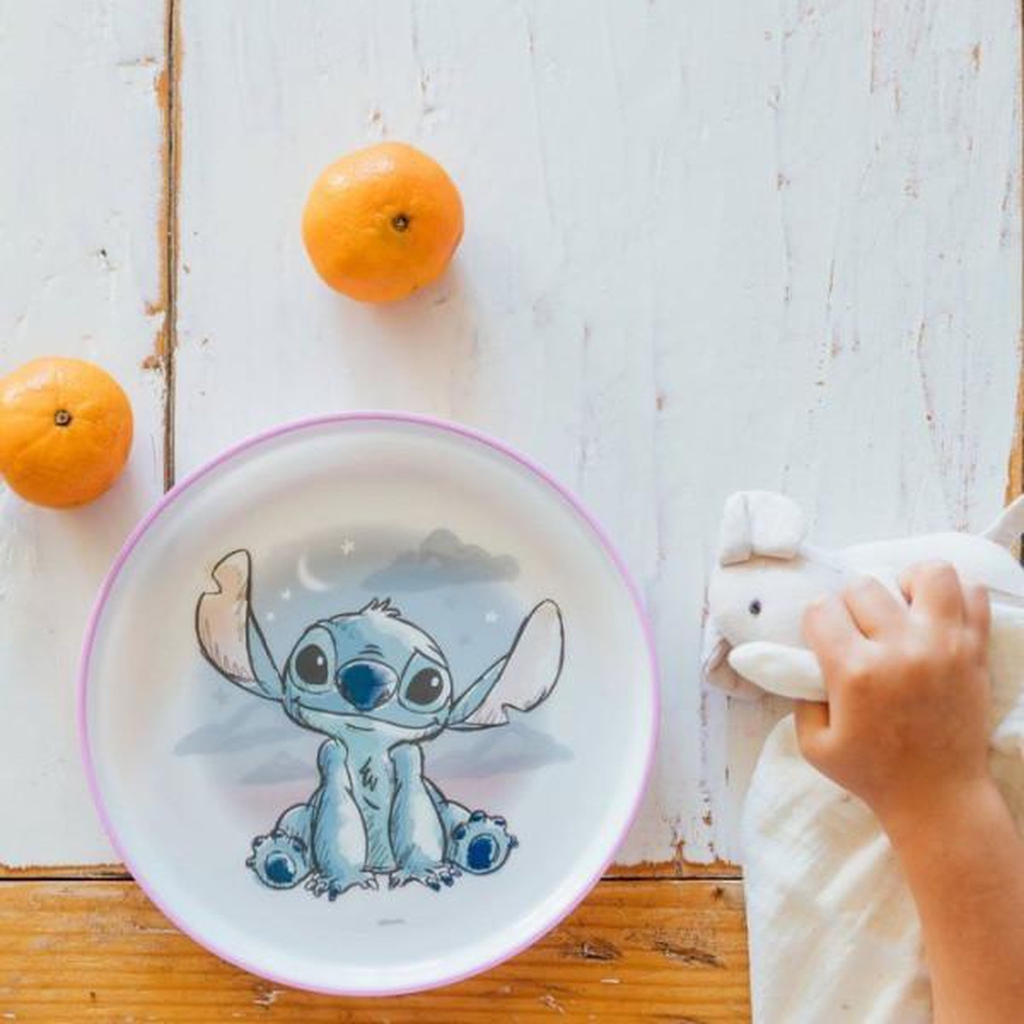 Voir la diapositive 2 : DISNEY BABY GRANDE ASSIETTE ANTIDÉRAPANTE LILO et STITCH