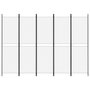 Voir la diapositive 3 : VIDAXL Cloison de separation 5 panneaux Blanc 250x180 cm Tissu