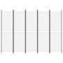Voir la diapositive 3 : VIDAXL Cloison de separation 5 panneaux Blanc 250x180 cm Tissu