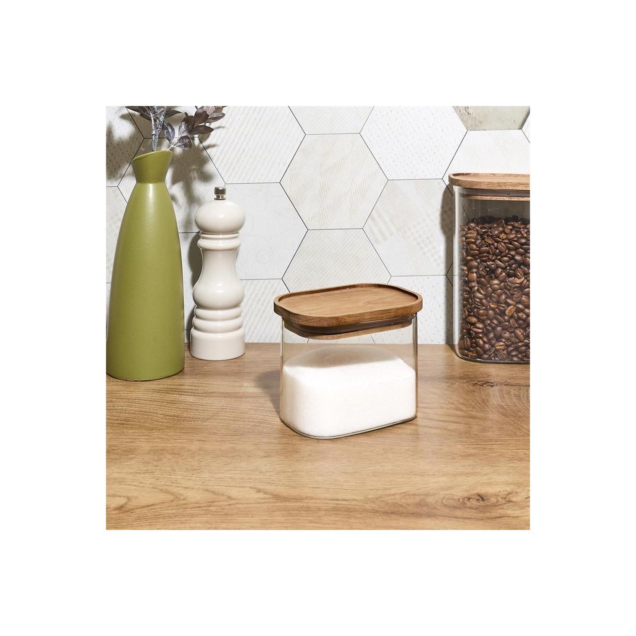 Voir la diapositive 4 : The Home Deco Factory Bocal de conservation  heritage  60cl transparent & marron