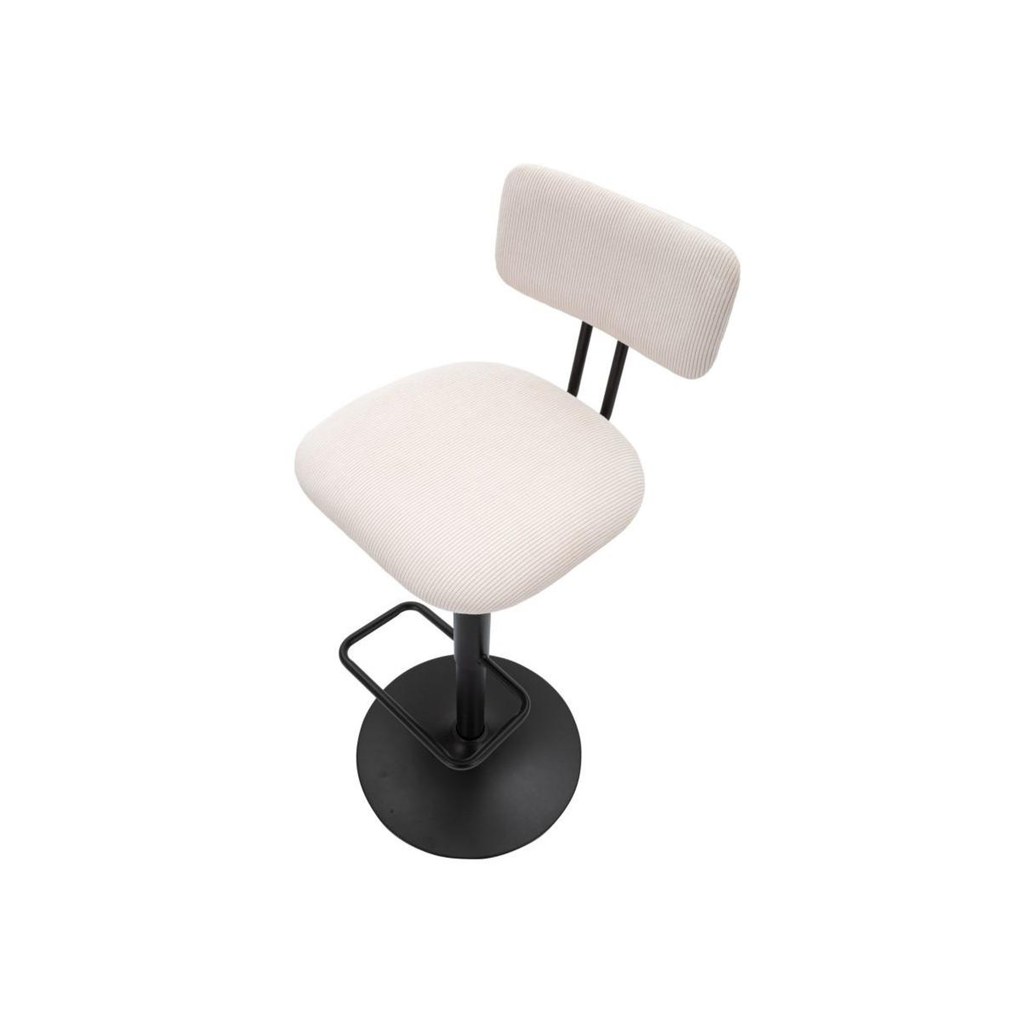 Voir la diapositive 5 : Paris Prix Lot de 2 chaises de bar réglable  destiny  85-105cm noir & blanc