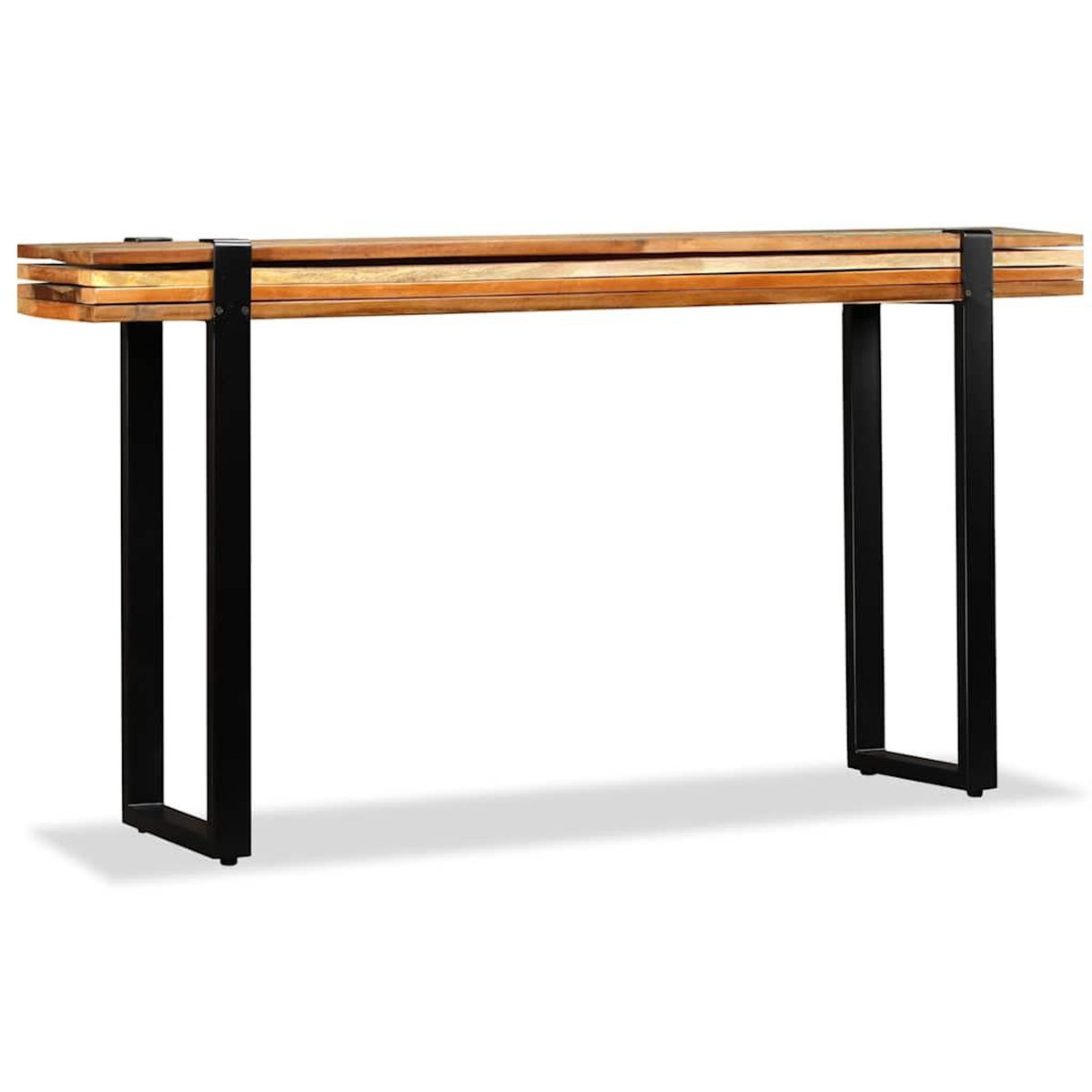 VIDAXL Table console Bois de recuperation massif reglable