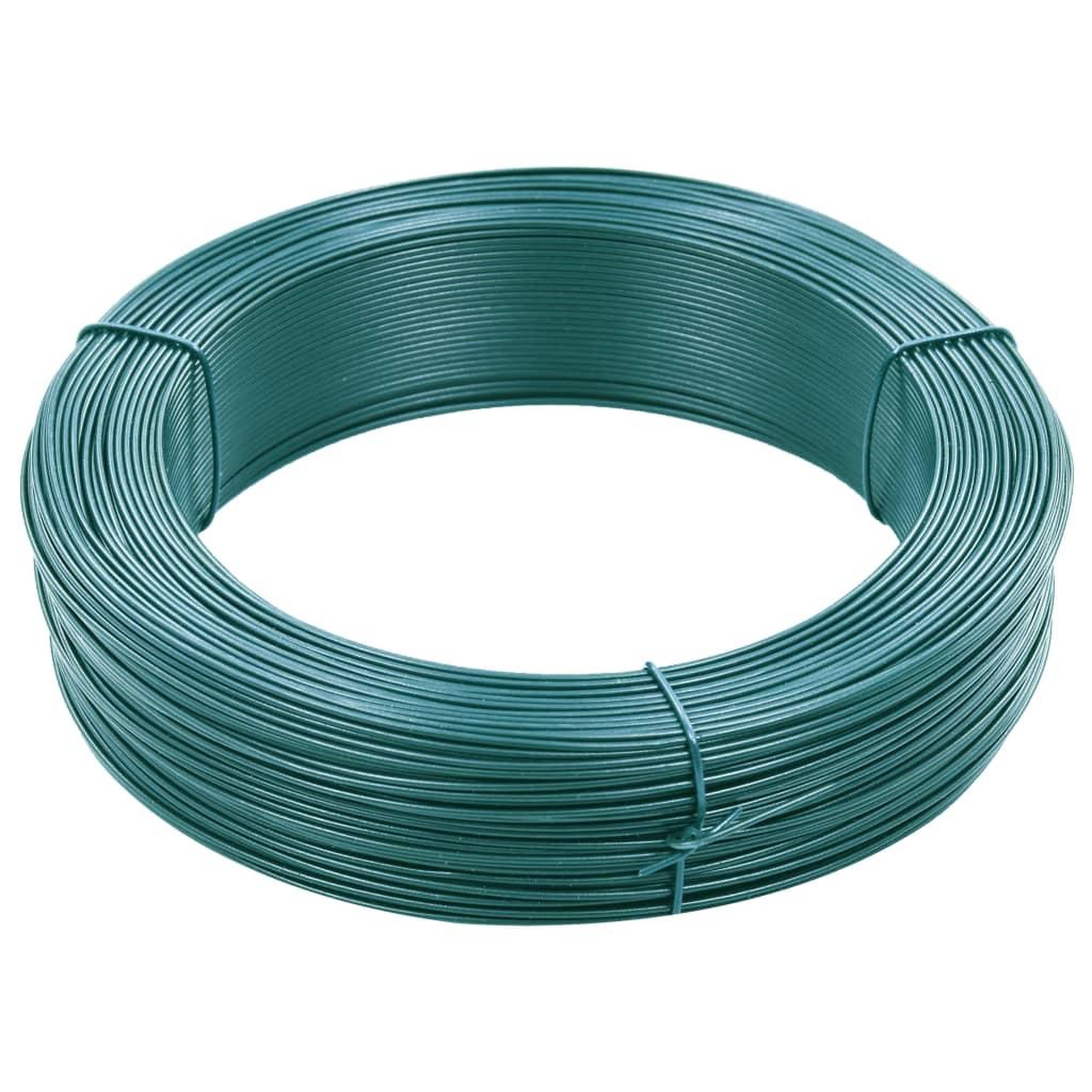 VIDAXL Fil de liaison de cloture 250 m 0,9/1,4 mm Acier Vert noiratre