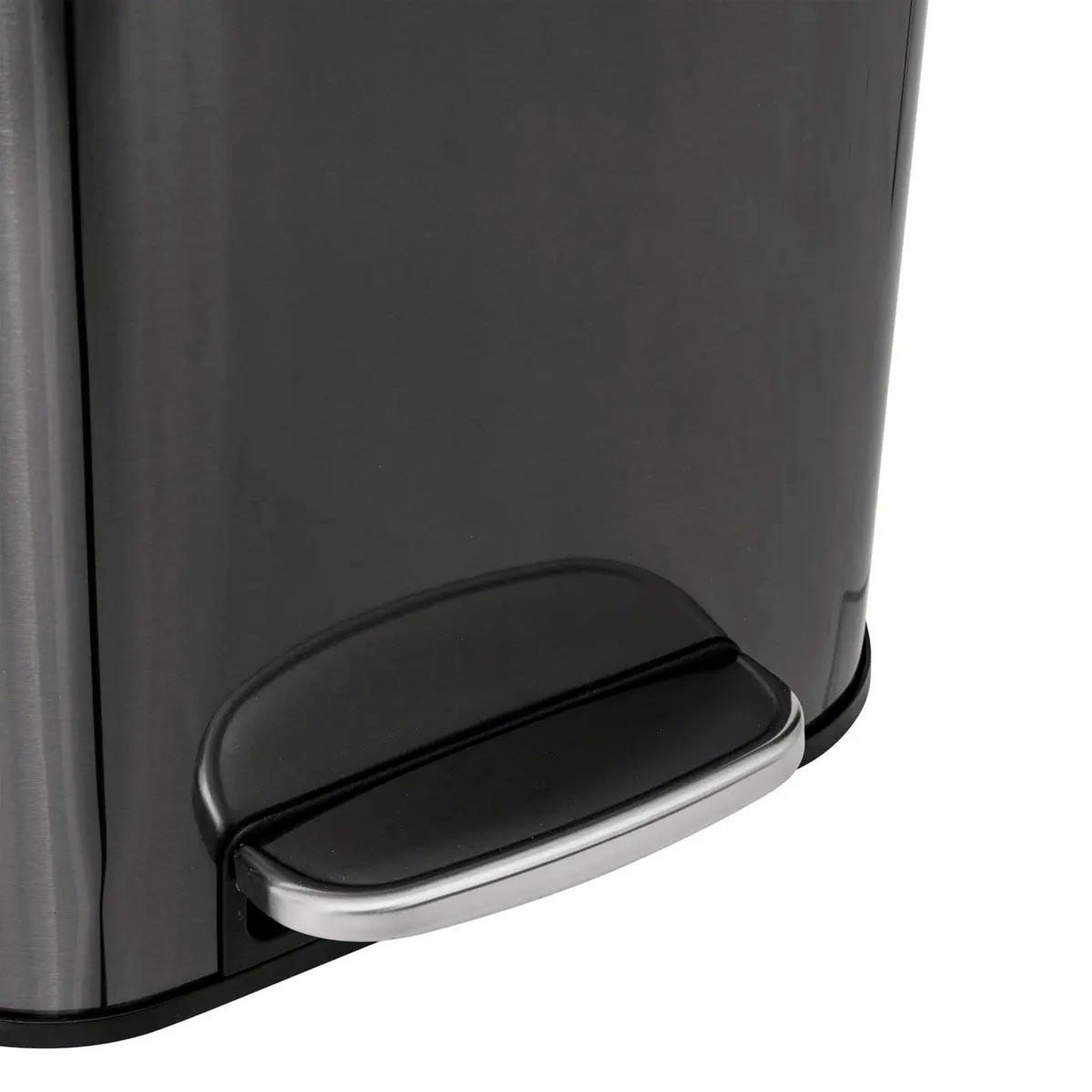 Voir la diapositive 4 : FIVE Poubelle de cuisine à pédale en métal  delta  30l carbonne
