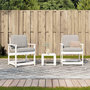 Voir la diapositive 3 : VIDAXL Salon de jardin 3 pcs blanc bois massif de pin