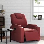 VIDAXL Fauteuil inclinable electrique Rouge bordeaux Similicuir