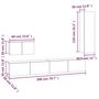 Voir la diapositive 6 : VIDAXL Ensemble de meubles TV 4 pcs Sonoma gris Bois d'ingenierie